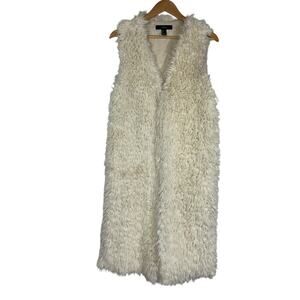 Forever 21 Faux Fur Long Vest - Small